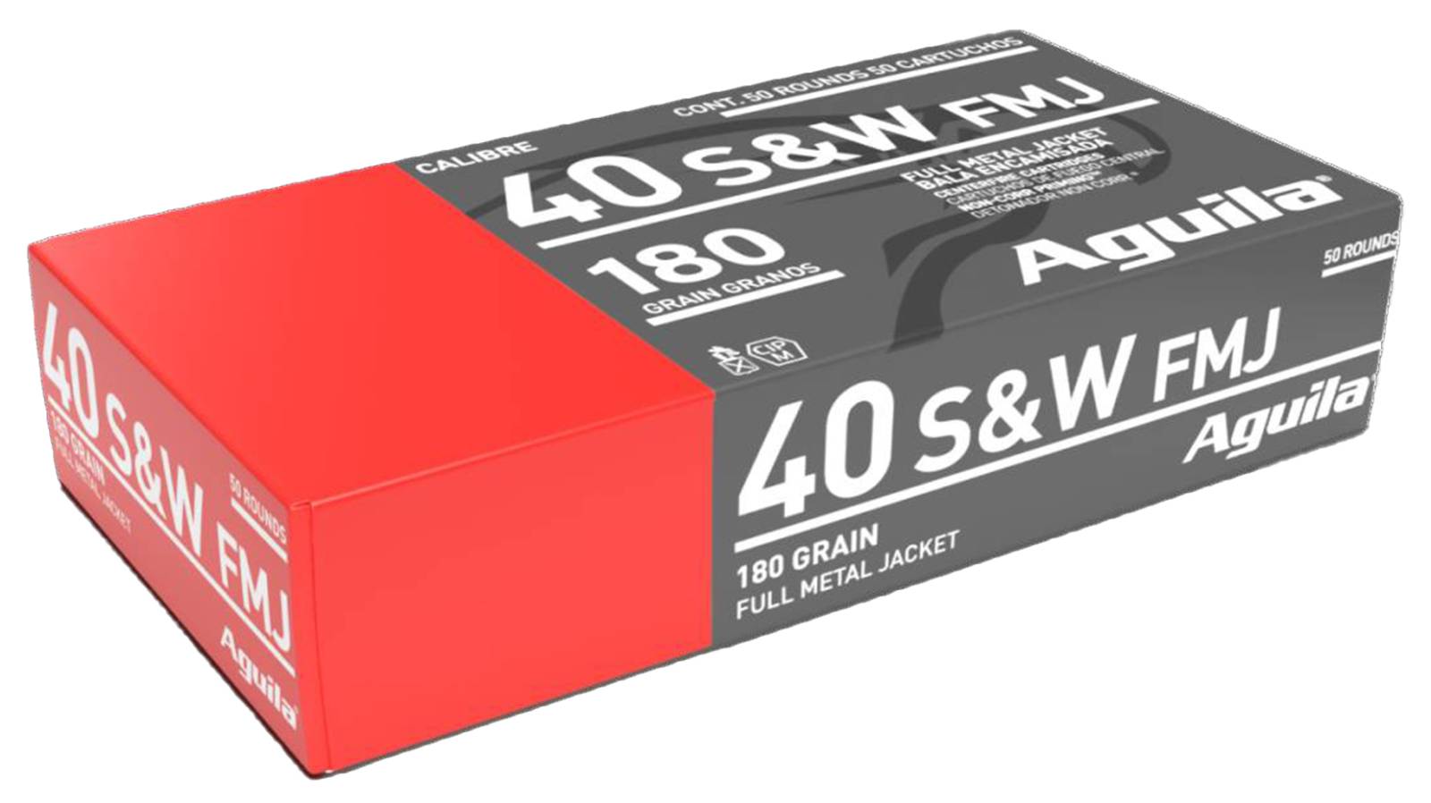 Aguila 1E402110 Target & Range Handgun 40 S&W 180 gr FMJ 50 Per Box/ 20 Cs