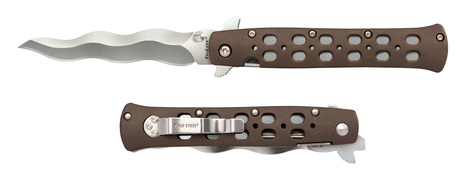 COLD STEEL Ti-Lite 4in Kris Blade FDE Zytel Handle Folding Knife CS-26SK4 - Cold Steel, Inc. - KRIS