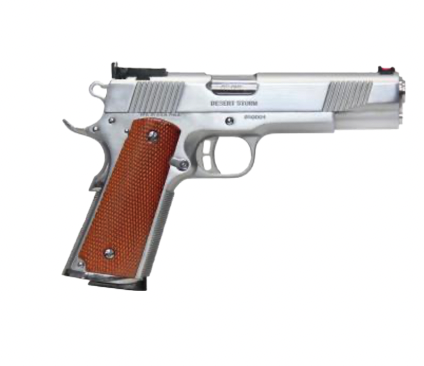 GLOBAL DEFENSE DESERT STORM 1911 HGA 45 AUTO POLISHED CHROME 5" 8+1RD