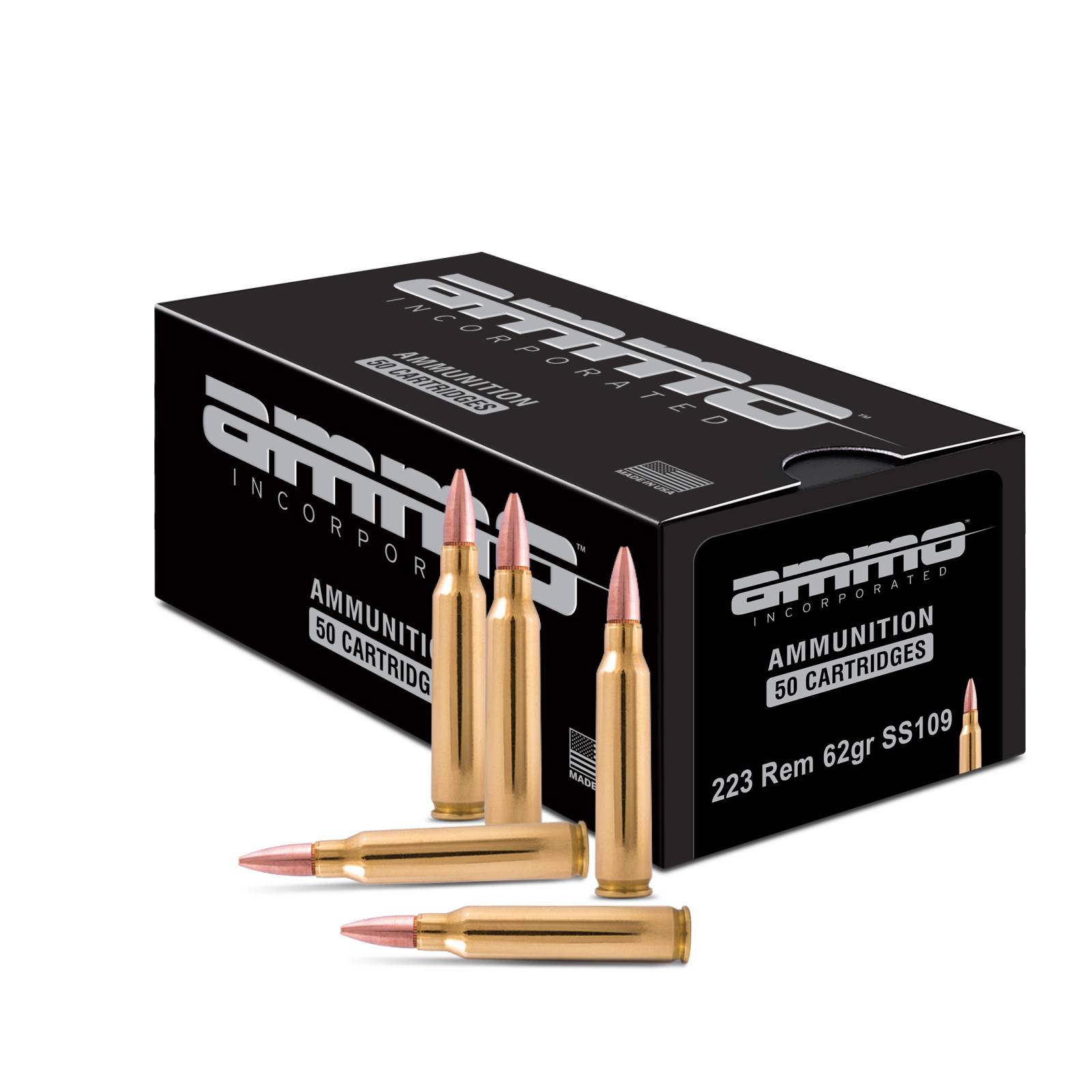 AMMO INC Signature Line SS109 Steel Core .223 Rem 62 Grain 50rd Box