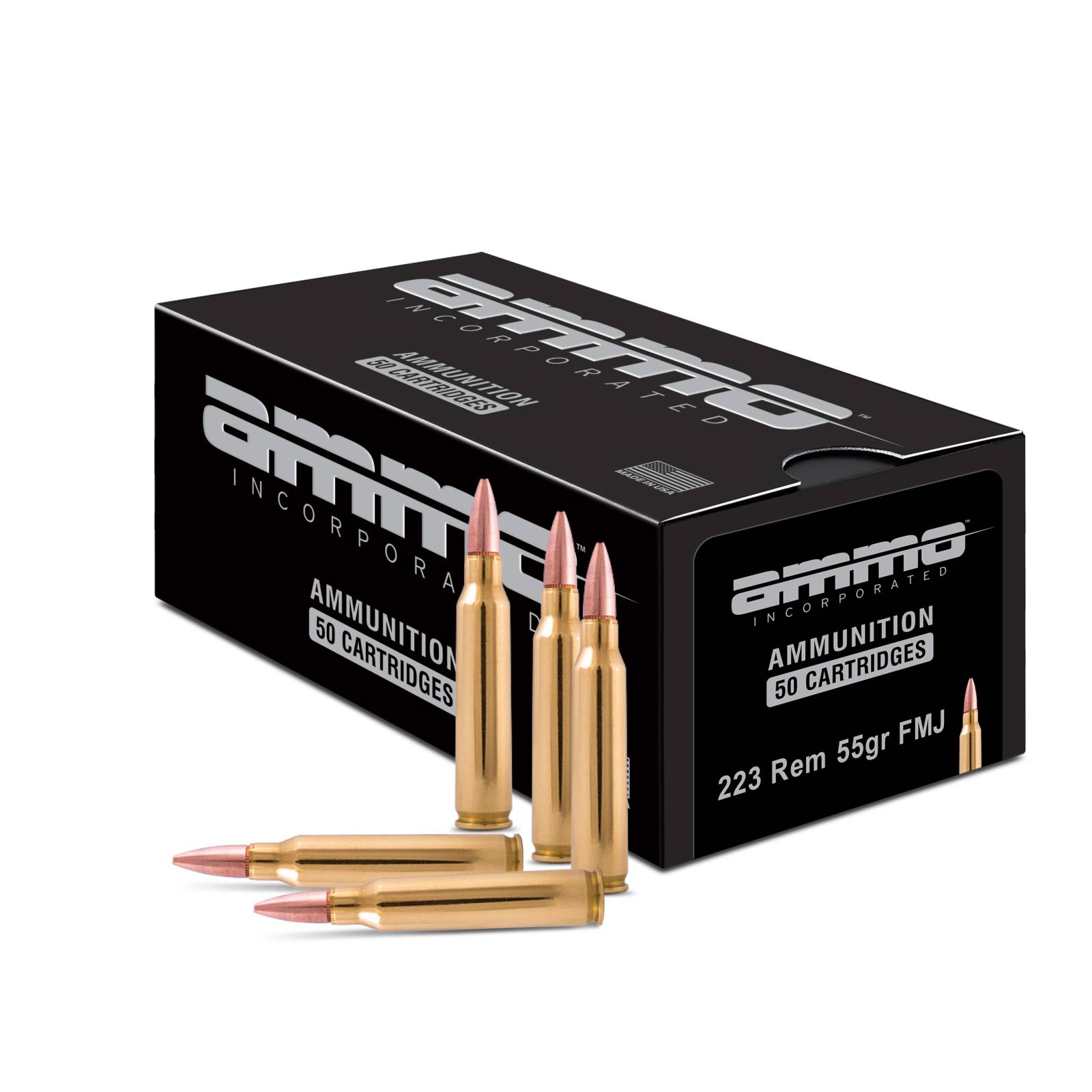AMMO INC SIGNATURE LINE AMO 223 REM 55GR FMJ 50-RD ( 20 BOXES PER CASE )