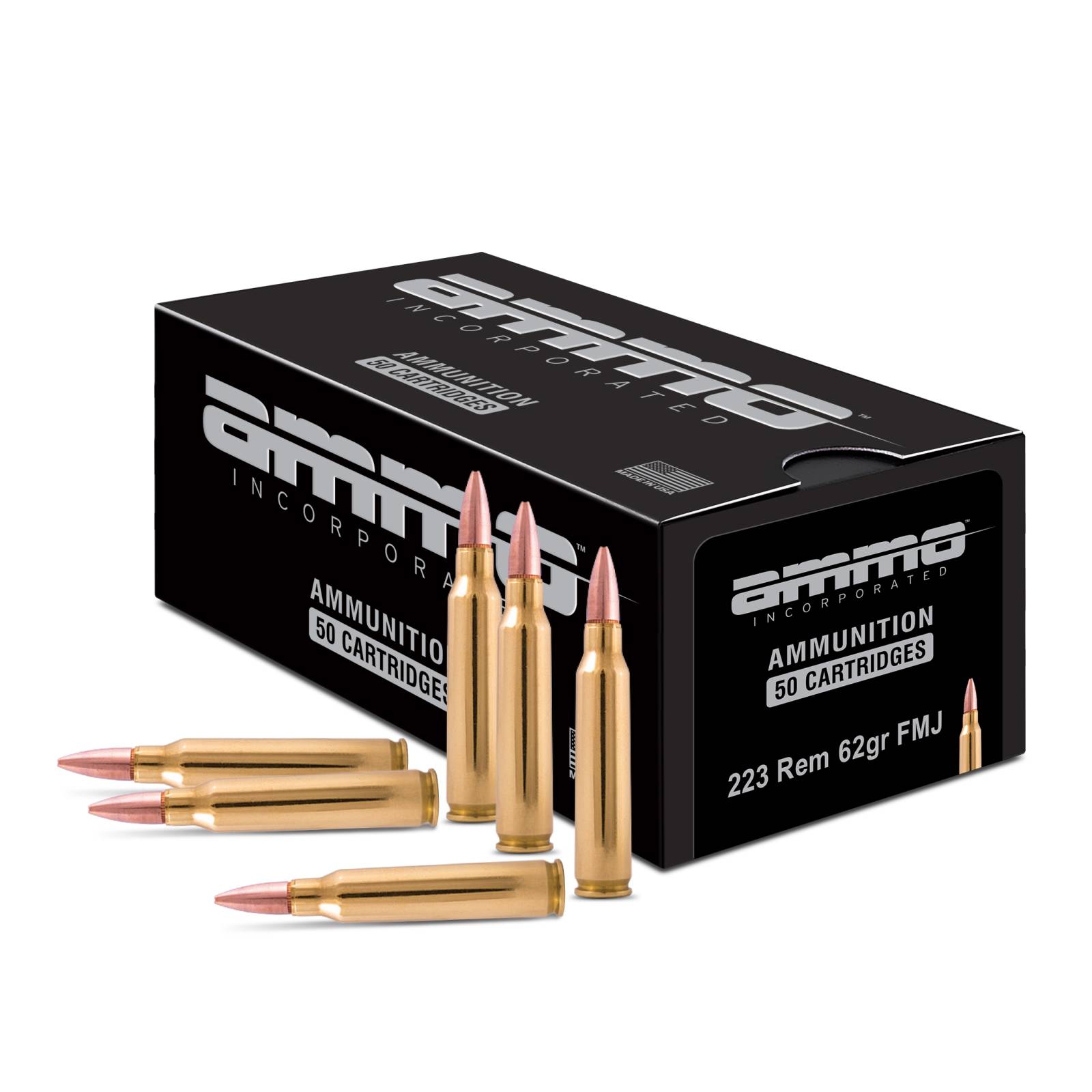 AMMO INC SIGNATURE LINE AMO 223 REM 62GR FMJ 50-RD ( 20 BOXES PER CASE )