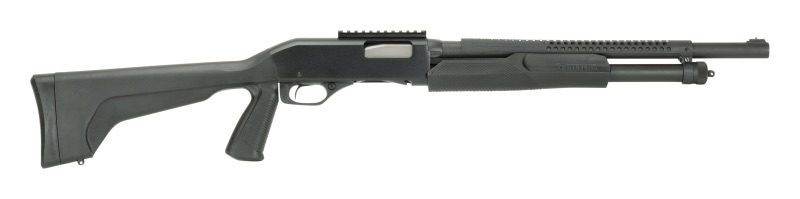 Stevens 320 Security Pump Action Shotgun 12 Gauge 18.5" Barrel 5 Rounds 3" Chamber Pistol Grip Stock Heat Shield Black - SAVAGE ARMS - 12 Gauge