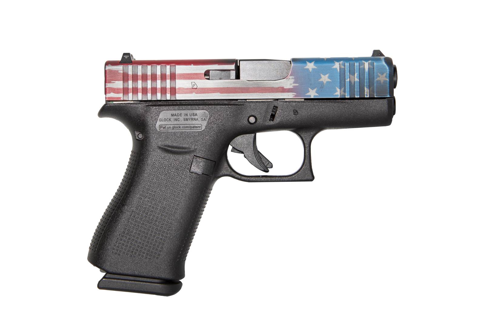 GLOCK 19 G19 GEN 5 HGA 9MM 4.0 IN BBL FS 5LB 3 15RD MAGS CERAKOTE AMERICAN FLAG SLIDE