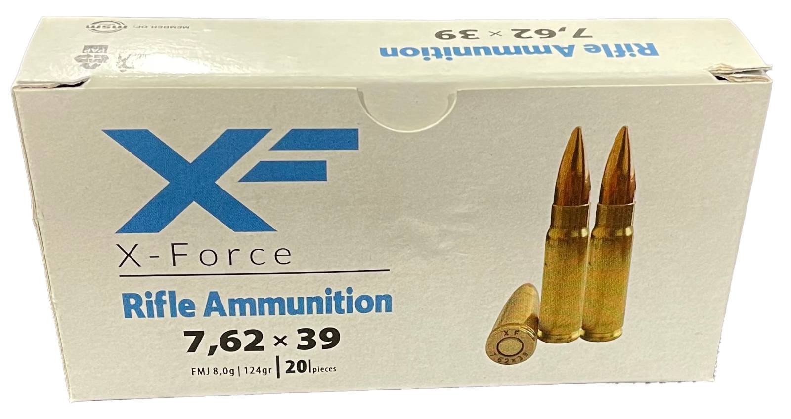 ATS X-FORCE BRASS CASE AMO 7.62X39 124GR FMJ 20RD BOX (27 BOX CASE)