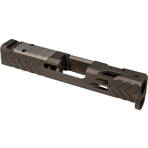 SHARK COAST GHOST GLOCK 43X SLIDE BLACK SHIELD RMSC OPTIC CUT