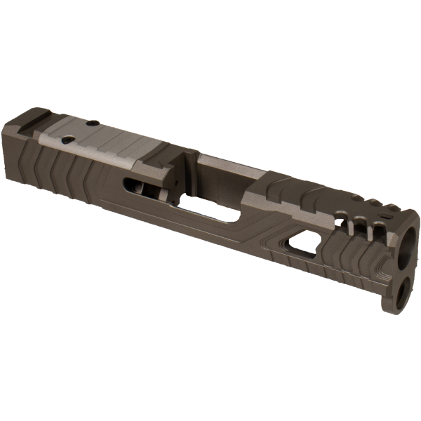 SHARK COAST METHOD GLOCK 43X SLIDE BLACK SHIELD RMSC OPTIC CUT