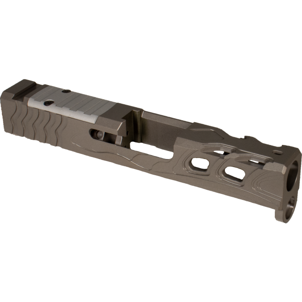 SHARK COAST DRAGON GLOCK 43X SLIDE BLACK SHIELD RMSC OPTIC CUT