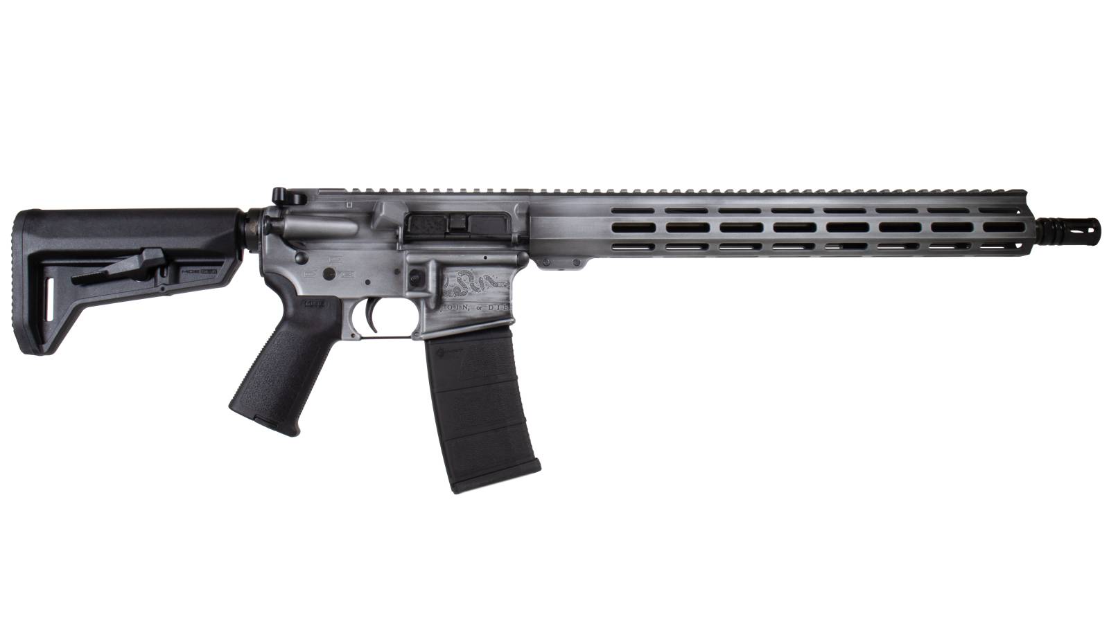 SHARK COAST TACTICAL LIBERTY OR DEATH CERAKOTE RIA 5.56 .223 16IN BBL GREY