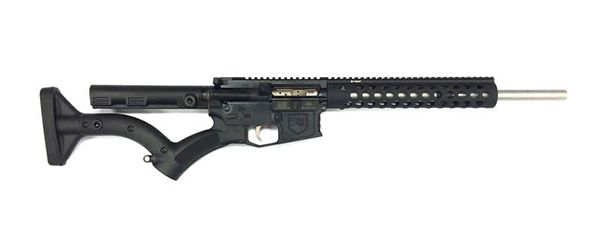 DSI DS-15 FEATURELESS LIGHTNING RIA 5.56 NATO 16IN BBL ORC BLK THRDSN STK 13IN MLOK QD FE 10RD PMAG