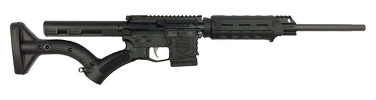 DSI  DS-15 FEATURELESS MOE RIA 5.56 NATO 16IN BBL ORC BLK THRDSN STK 7IN MOE FE 10RD PMAG NY CA CMP