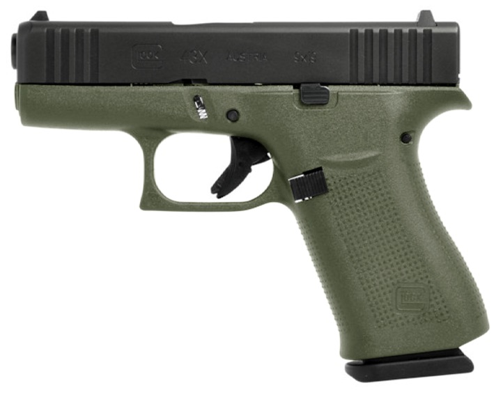 GLOCK 43X G43X BFG HGA 9MM 3.6 IN BBL FS 5LB BLACK 2 10RD MAGS BFG FRAME