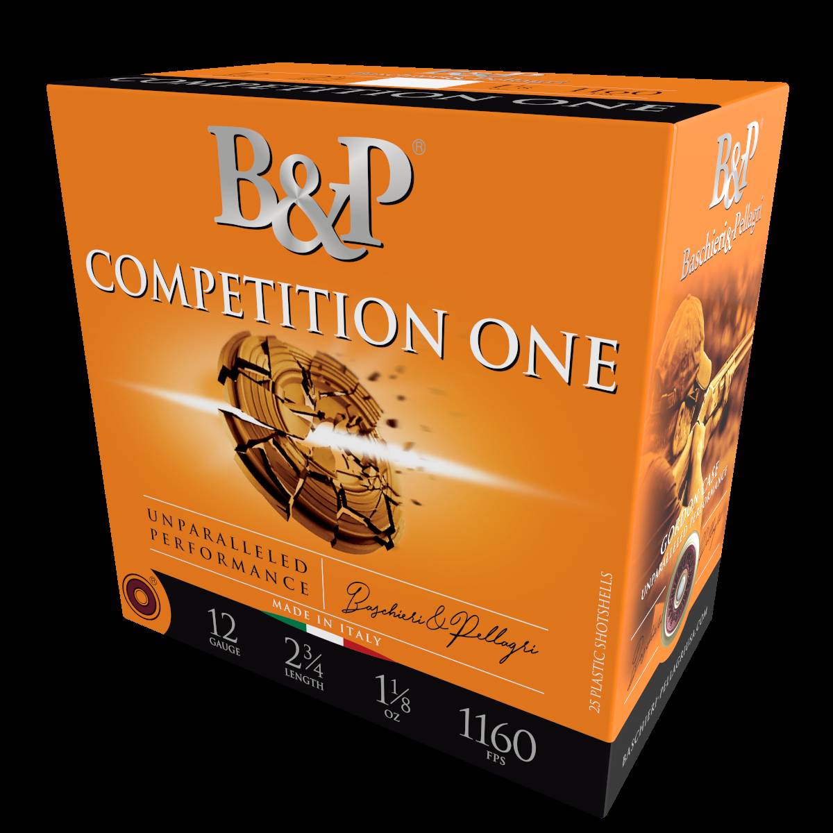 B&P COMPETITION 1 AMO 12GA 2 /34 1 1/8OZ #7.5 1160 FPS 25RD (10 BOX CASE)