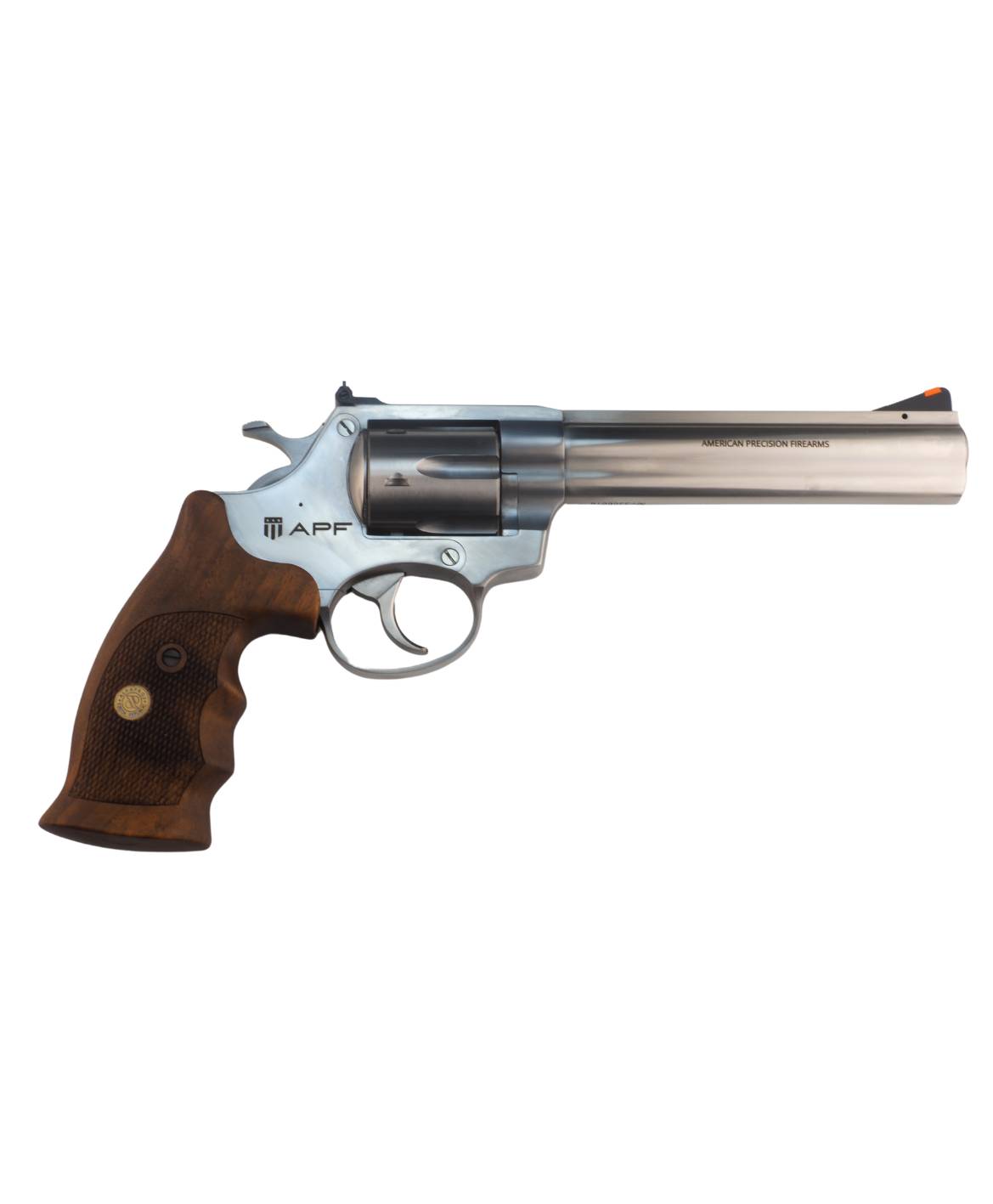 American PREC FIREARMS R1 REVOLVER HGR 357 MAG 6 IN BBL STAINLESS 6 SHOT WOOD COMBAT GRIPS