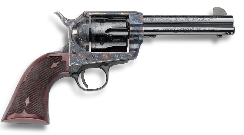 EMF DLX G GRANDE CALIFORNIAN HGR 45LC 4 3/4" BBL CASE HARDENED FINISH BLUE LASER ENG FDL GRIP