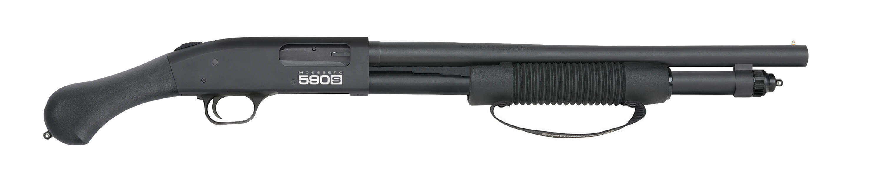 MOSSBERG 590S TACTICAL SGP 12GA 18.5IN BS BBL CYL MAT BLUE SYN STK CORN COB FE 10RD 1.75 TO 3IN