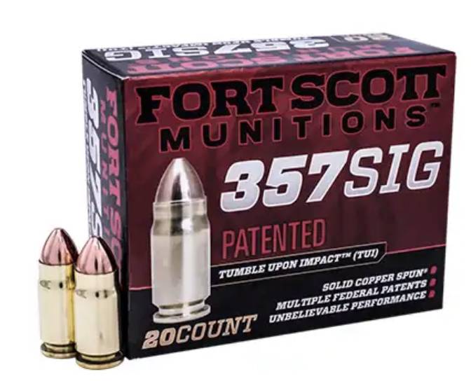 Fort Scott Munitions 9MM115SCVNIC Tumble Upon Impact (TUI) 9mmLuger... - Fort Scott Munitions - SOLID COPPER SPUN