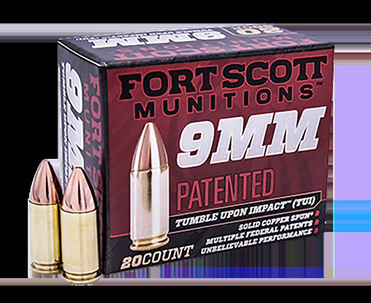 Fort Scott Munitions 9mm 115gr TUI TPD Black 20-Round