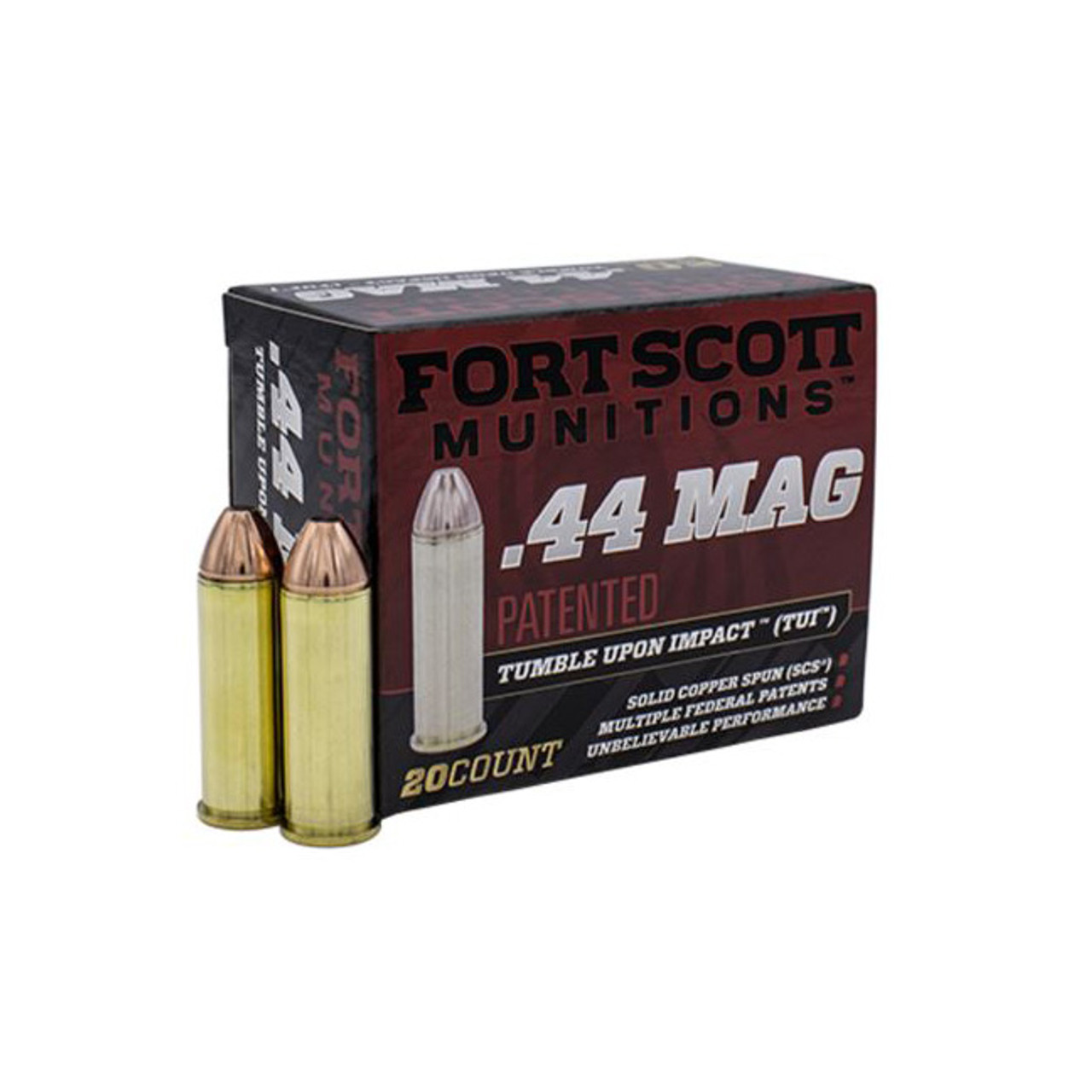 Fort Scott Munitions .44 Rem Mag 200 Grain TUI Lead-Free Ammunition (20 Rounds)