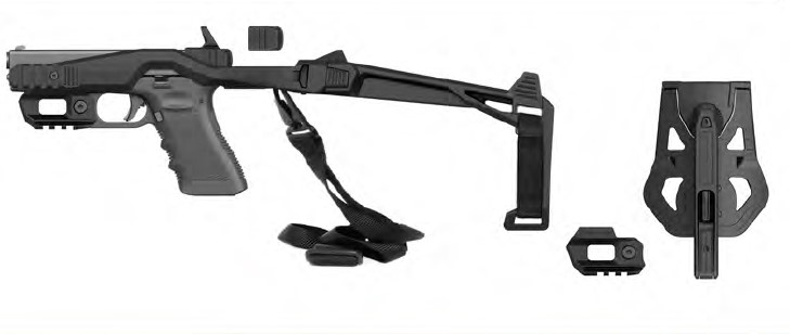 RECOVER TACTICAL 20/20H STABILIZER BRACE KIT FOR GLOCK PISTOLS WSLING/SIDE PIC RAILS/G7 HOLSTER