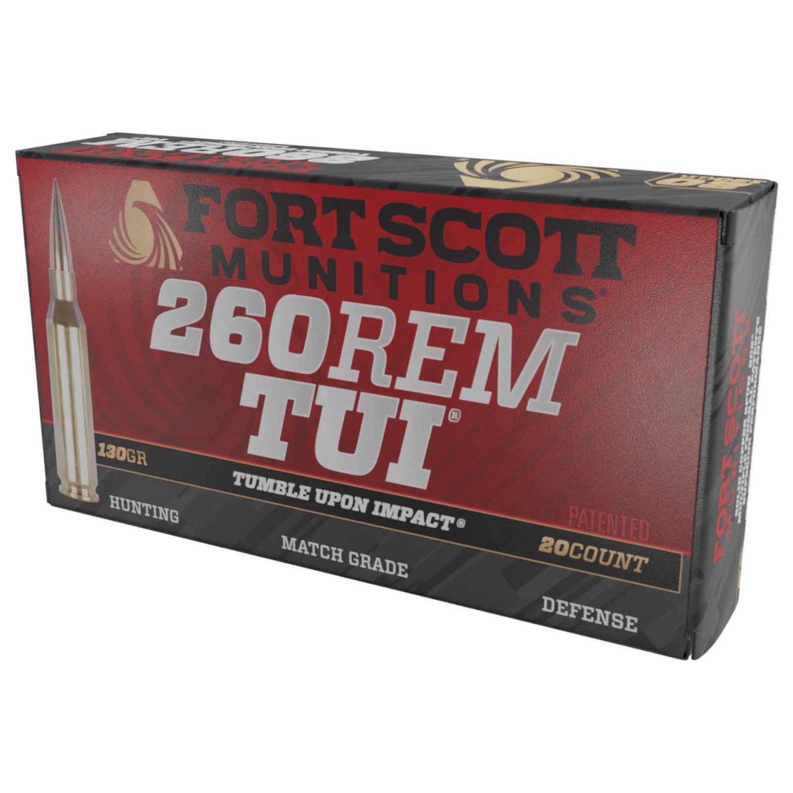 Fort Scott Munitions .260 Remington 130gr TUI Solid Copper Spun Lead-Free Rifle Ammunition