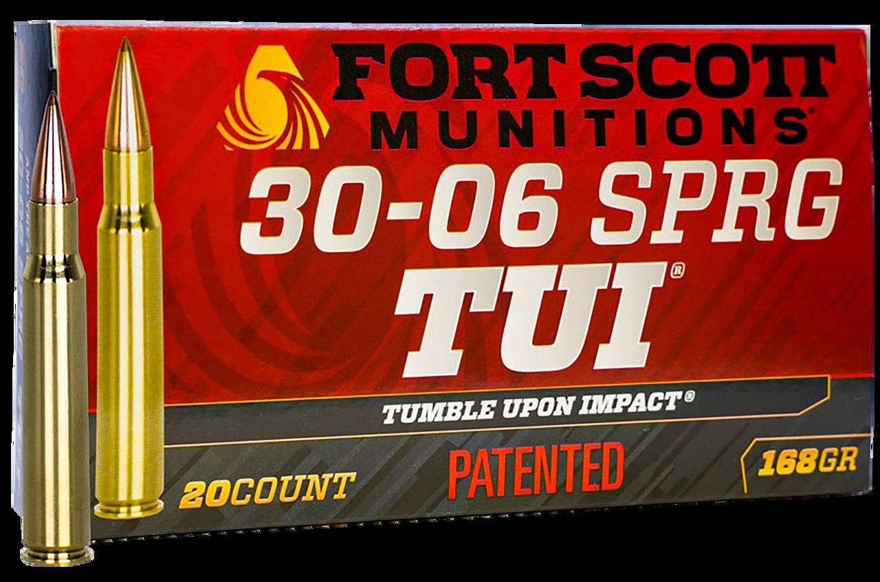 Fort Scott Munitions Tumble Upon Impact (TUI) .30-06 Springfield 168gr Solid Copper Spun Rifle Ammo