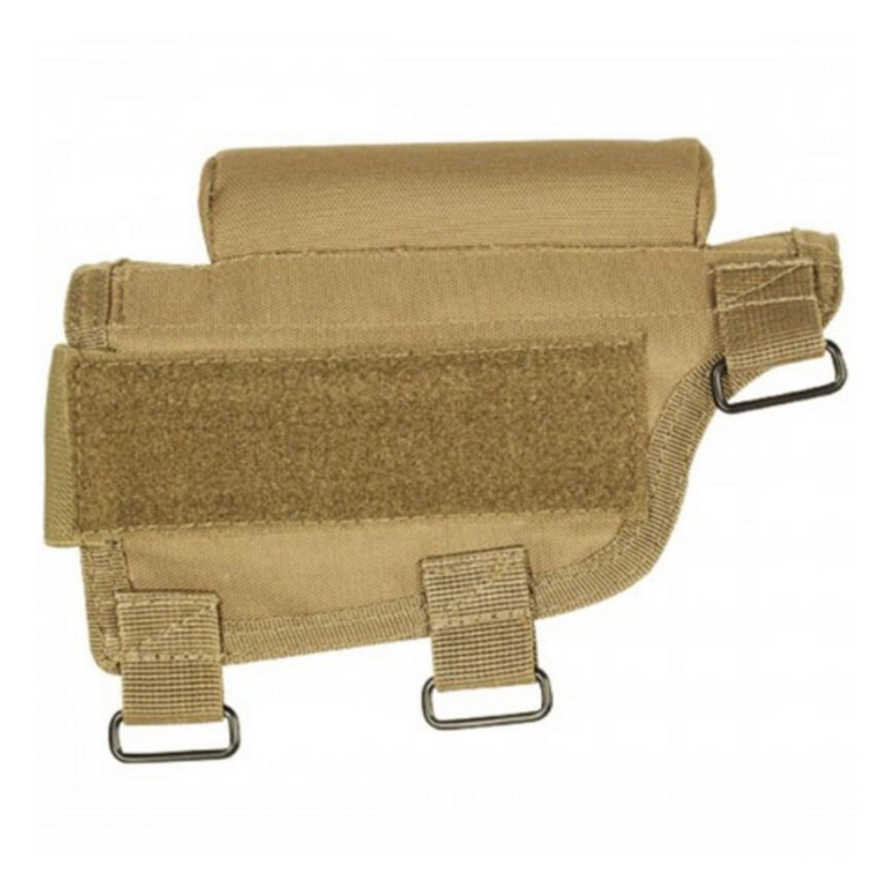 VOODOO TACTICAL BUTTSTOCK CHEEK PIECE WITH AMMO CARRIER COYOTE