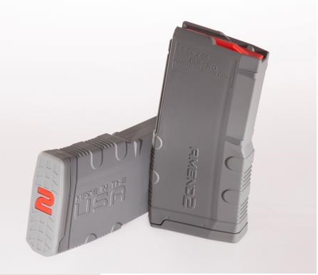 AMEND2 M2 5.56MM 20RD AR15 WITH RED FOLLOWER GRAY POLYMER MAGAZINE ( 50 PER CASE )