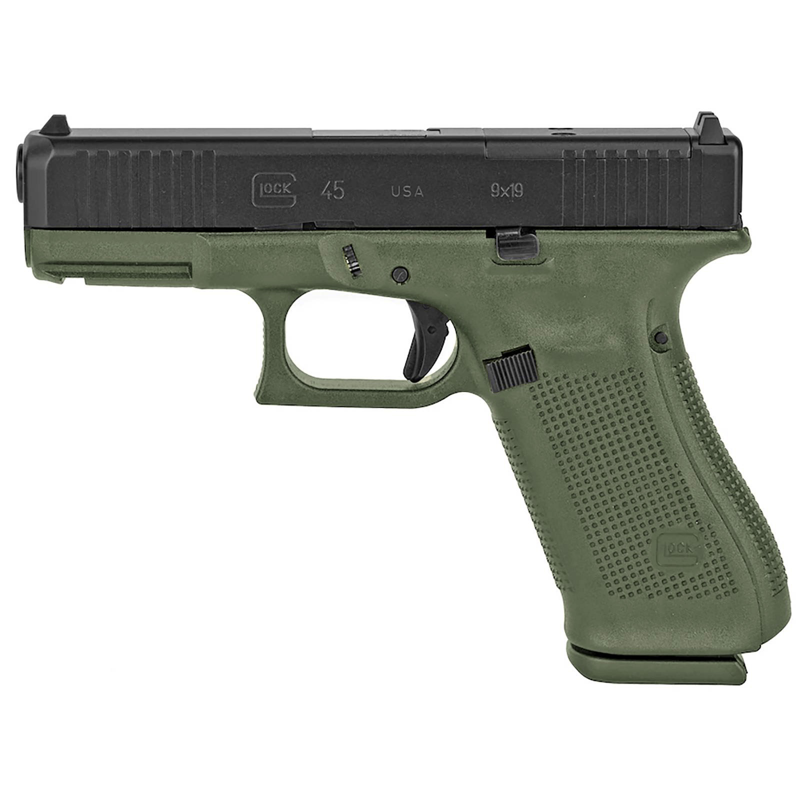 GLOCK 45 G45 MOS GEN 5 BFG HGA 9MM 4.0 IN BBL FS BLACK 5LB 3 17RD MAGS TRIG FRNT SERRATIONS BFG FRM