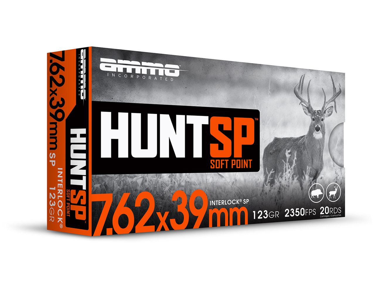 Ammo Incorporated 76239123SP-A20 7.62x39mm 123gr SP Rifle Ammo 20/Box