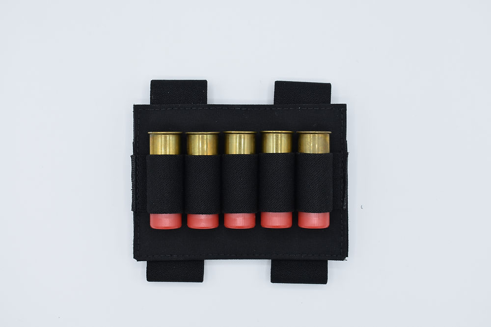 TAC SHEILD TACTICAL SHOTGUN STOCK SHELL HOLDER BLACK 5 SHELLS