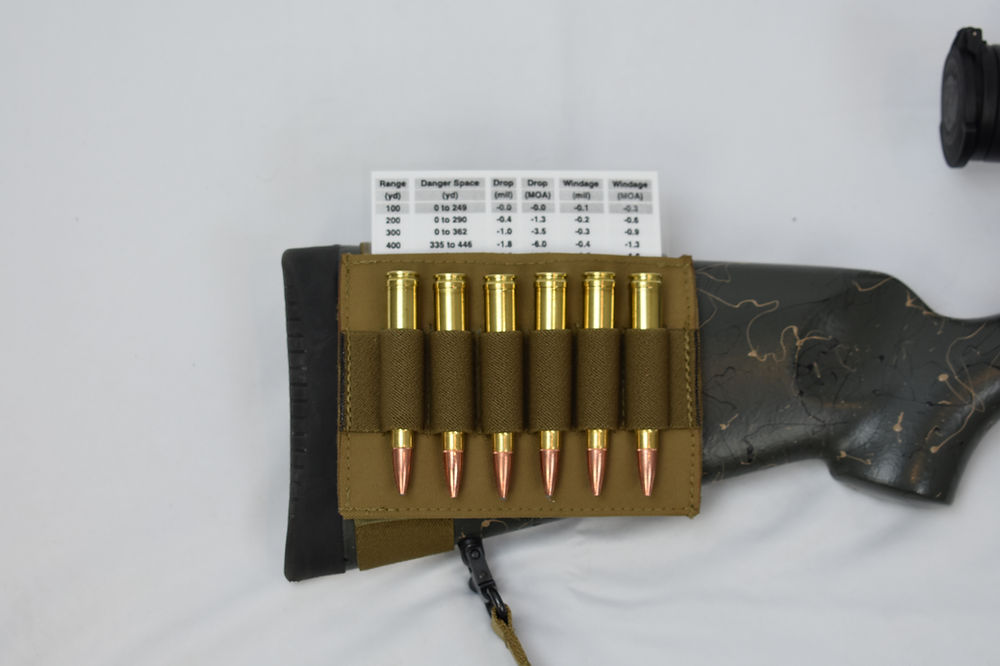 TAC SHEILD PRECISION RIFLE STOCK SHELL HOLDER COYOTE 8 SHELLS