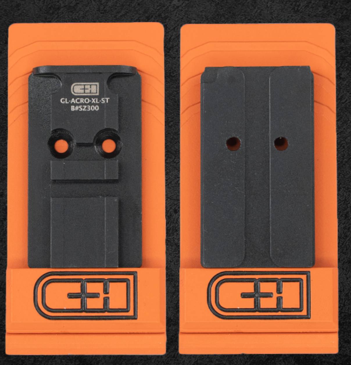 C&H Precision GL-ACRO-XL-ST Optic Mount Plate, Black, Steel, Glock MOS - HS Precision