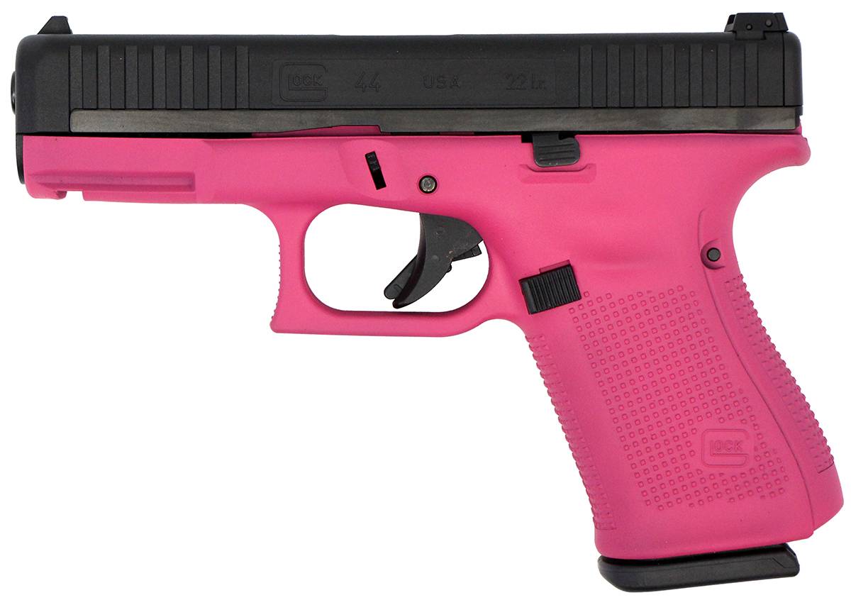GLOCK 44 G44 HGA 22LR 4.02 IN BBL ADJ SGTS 2 10RD MAGS CERAKOTE RASPBERRY FRAME