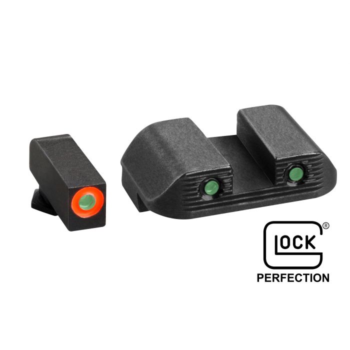 GLOCK PARTS NIGHT SIGHTS AMERIGLO BOLD FRONT 140" X 165" HEIGHT MARKED 65 EQUILIVANT 6.9