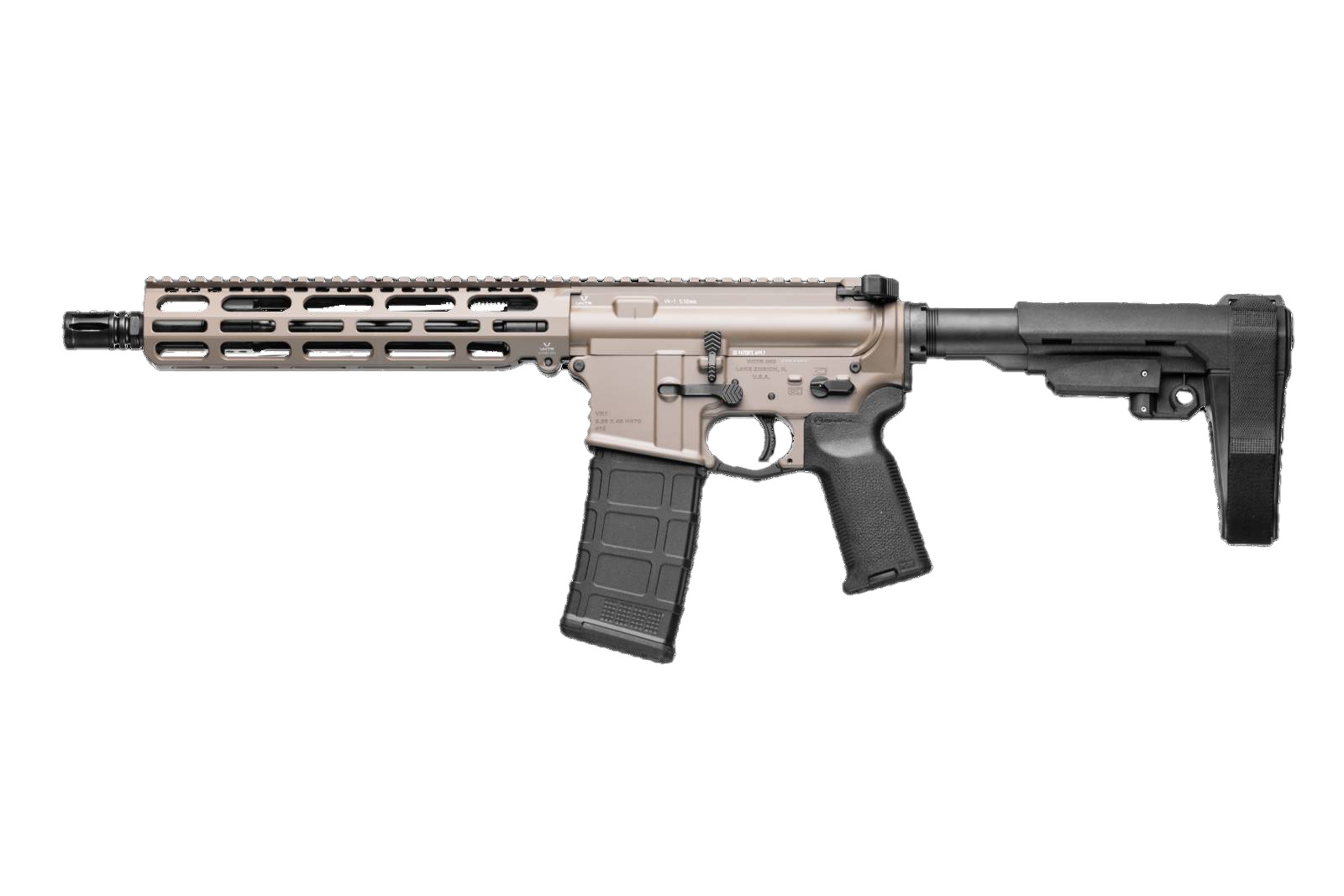 Vktr Industries V31100916618 VK-1 5.56 NATO 10.5" SBA3 Brace FDE - VKTR - 5.56 NATO