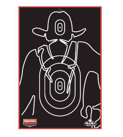 Birchwood Casey Dirty Bird Gunslinger Silhouette Target 12x18 6/ct