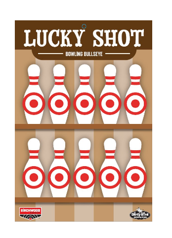 Birchwood Casey Dirty Bird Lucky Shot  Bowling Pins Target 12x18 6/ct
