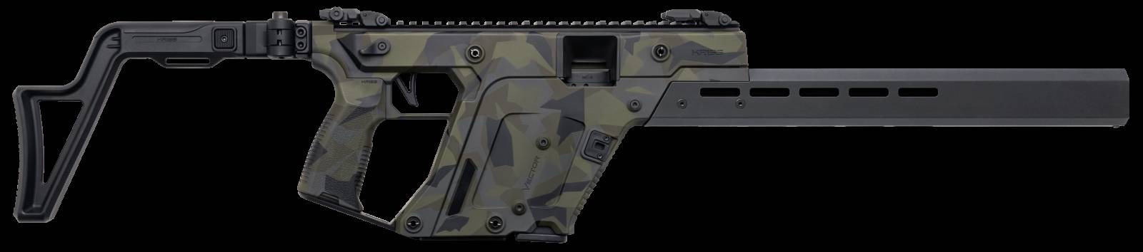 KRISS VECTOR CRB G3 RIA 9MM 16IN BBL FOLDING SIGHTS/STOCK WOODLAND DELTA CAMO 1/10RDMAG