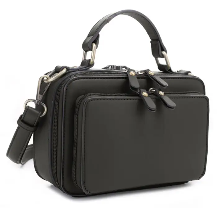 JESSIE & JAMES PANDORA CONCEALED CROSSBODY PURSE 8.4 H X 3.25 W X 5.6 D ( DK GREEN )