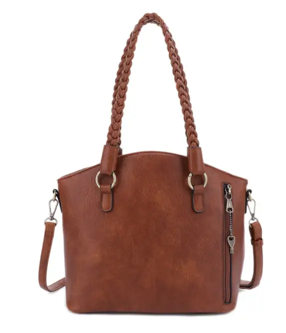 JESSIE & JAMES BELLA CONCEALED CARRY TOTE 10.3 H X 13 W X 5.3 D ( BROWN )
