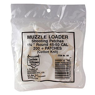 SOUTHERN BLOOMER BLACK POWDER 1.25IN ROUND CLEANING PATCH 200+ PER PACK (24 PK PER CASE)