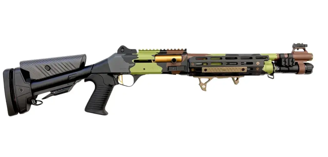 ORTHOS RAIDER S4 SBS SGA 12GA 14 IN PORTED BBL MLOK HIGHLAND CAMO ADJ STOCK BENELLI CHOKE