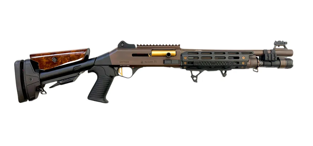 ORTHOS RAIDER S4 SBS SGA 12GA 14 IN PORTED BBL MLOK DISTRESS BROWN ADJ STOCK BENELLI CHOKE