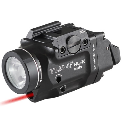 Streamlight 69466 TLR-8 Black Aluminum 1,000 Lumens Red Laser Glock 43x/48 - Streamlight - 1,000 LUMENS
