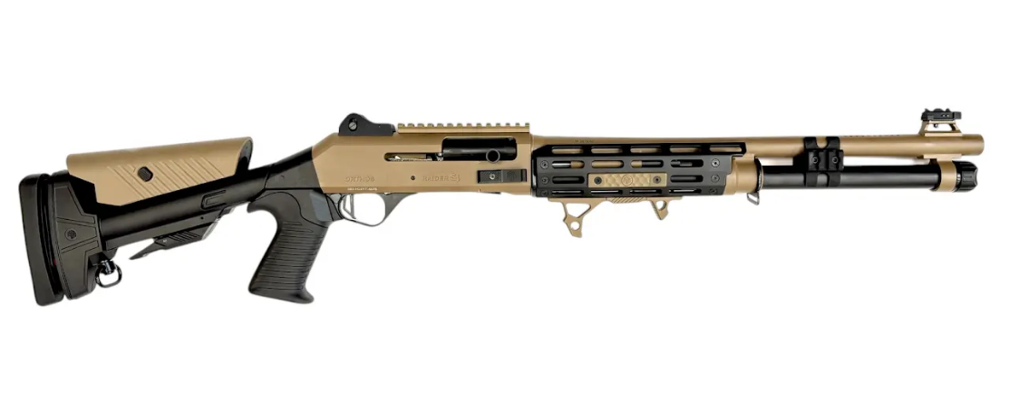 ORTHOS RAIDER S4 SGA 12GA 18.5 IN PORTED BBL MLOK HG FDE PIN STOCK BENELLI CHOKE ( NY COMP)