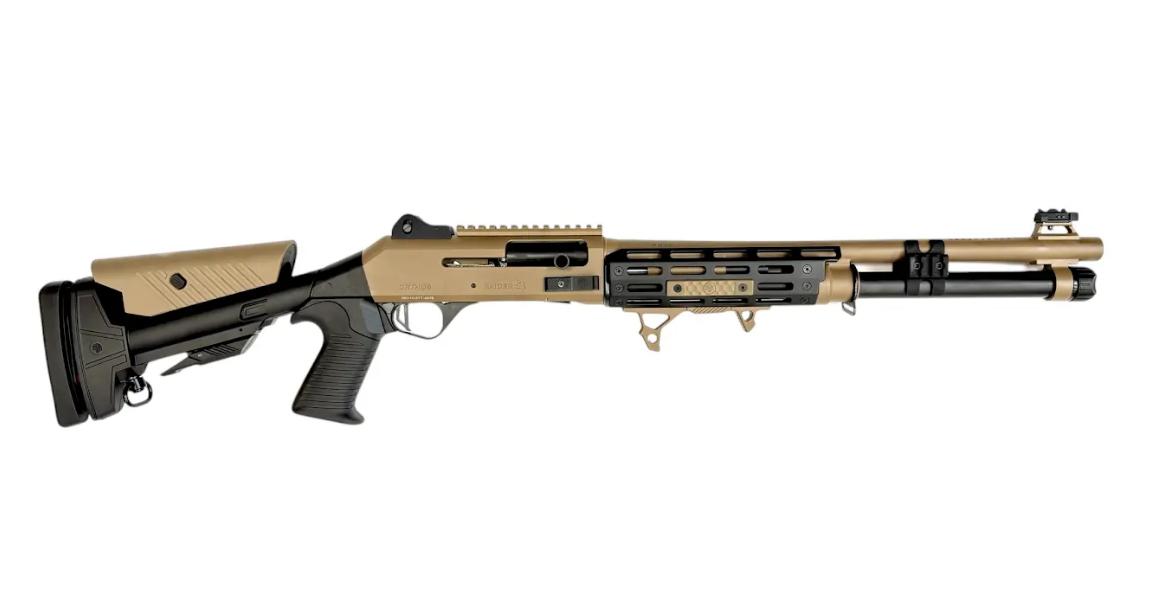 ORTHOS RAIDER S4 SGA 12GA 18.5 IN PORTED BBL MLOK HG FDE PIN STOCK BENELLI CHOKE ( NY CITY COMP )