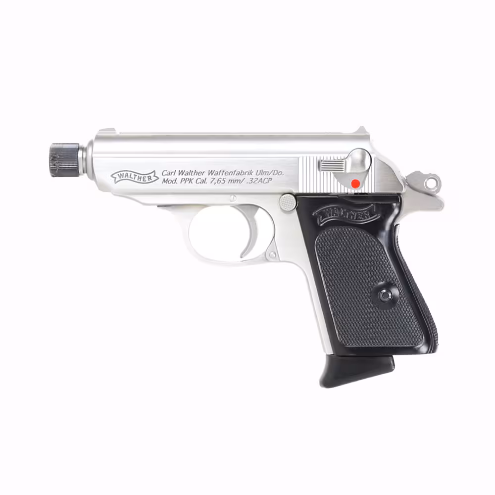 Walther Arms 4796060 PPK 32 ACP 6+1 3.30" Stainless Steel Threaded... - Walther - 32 ACP