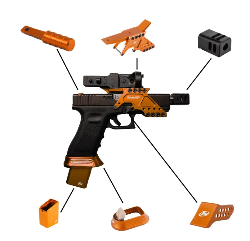 AMERICAN PREC FIREARMS TONI SYSTEM BUNDLE KIT FOR GLOCK 17 GEN 4 ORANGE