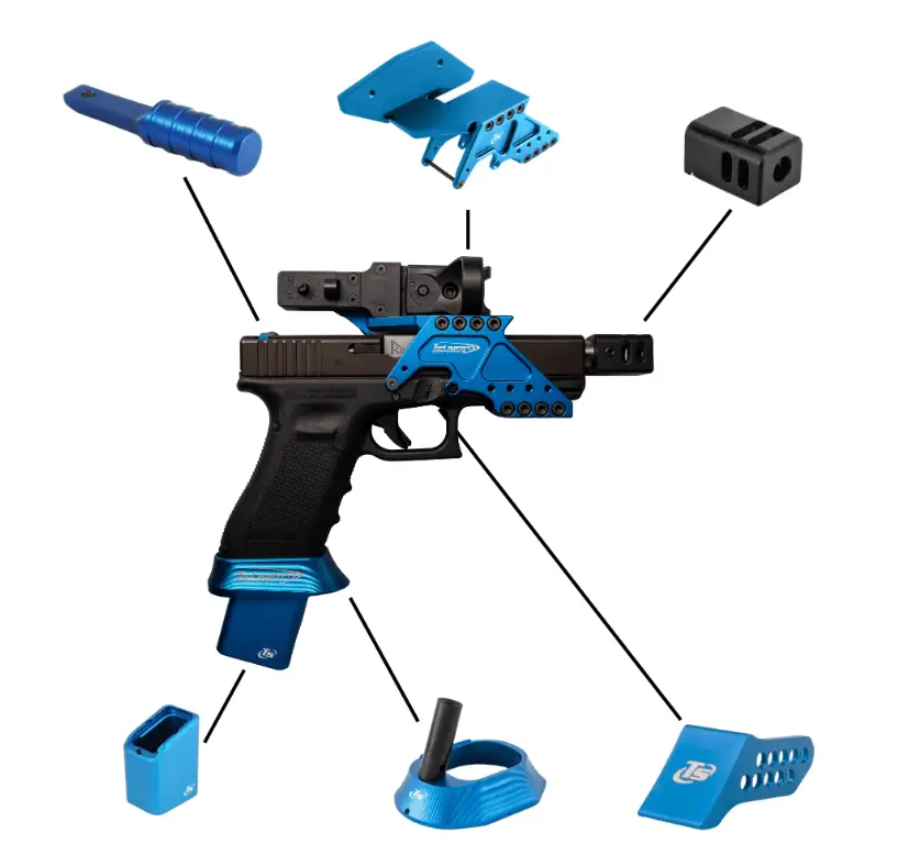AMERICAN PREC FIREARMS TONI SYSTEM BUNDLE KIT FOR GLOCK 17 GEN 4 BLUE